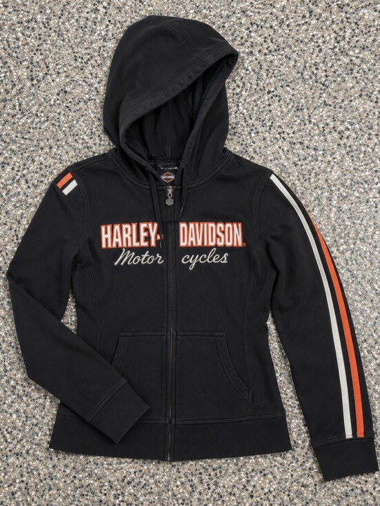 Harley-Davidson Jackets & Blazers - Harley-Davidson Womens Fitted Full Zip Hoodie - Size L